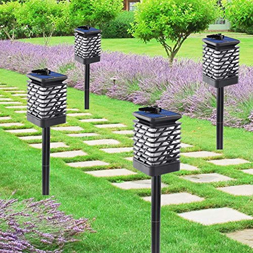 hook.s Retro Solar Lantern,Flame Flickering Waterproof Landscape Lamp For Outdoor Courtyard Garden Lawn