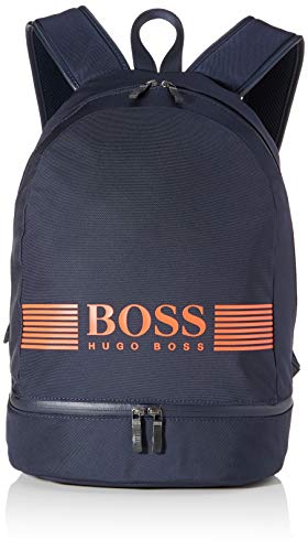 Hugo Boss Pixel_Backp Pock - Mochila para hombre (9 x 30 x 16,5 cm), color Azul, talla 9x30x16.5 cm (B x H x T)