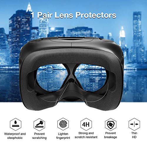 HUVE Lens Protector HD Película Transparente para Oculus Quest Oculus Rift S Oculus Go Lente de Realidad Virtual, antiarañazos, Anti-Sudor, película Suave de TPU 5 en 1 a Prueba de Polvo, 1 par