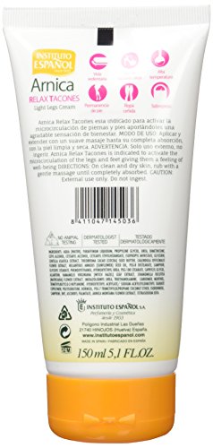 Instituto Español Crema Piernas Ligeras Arnica, Relax Tacones - 150 ml