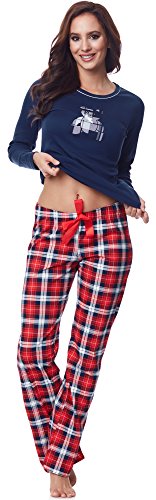 Italian Fashion IF Pijama Camiseta y Pantalones Mujer D493N3C1 0223 (Azul Azul Marino, M)