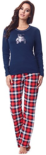 Italian Fashion IF Pijama Camiseta y Pantalones Mujer D493N3C1 0223 (Azul Azul Marino, M)