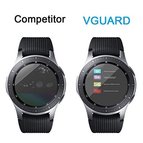 ivoler [4 Unidades] Protector de Pantalla para Samsung Galaxy Watch 46mm / Samsung Gear S3 Frontier / S3 Classic, Cristal Vidrio Templado Premium [Dureza 9H] [Anti-Arañazos] [Sin Burbujas]