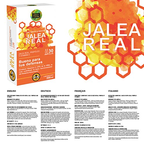 Jalea real con propóleo para mayor energía y vitalidad – Jalea con própolis y vitamina C para reforzar nuestro sistema inmune – 30 ampollas