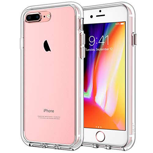 JETech Funda para iPhone 8 Plus / 7 Plus, Carcasa Anti-Choques y Anti-Arañazos, Transparente