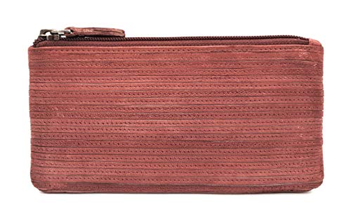 Jockey Club - Cartera de piel de vacuno para mujer, diseño vintage, Rosa envejecida. (Rosa) - 8522