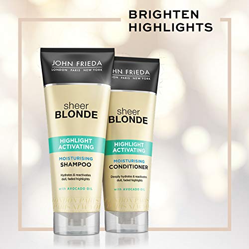 John Frieda Acondicionador Activador Reflejos 250ml | Aclarador Pelo | Pelo Rubio | Reflejos y Mechas Rubias