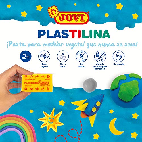 Jovi 729925 - Plastilina vegetal, un paquete de 30 unidades x 50 gr, multicolor