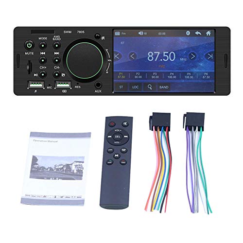 Juman634 Radio FM TFT 1 DIN Coche Pantalla táctil Radio Estéreo Bluetooth El transmisor FM MP5 El Reproductor Puede conectarse a la cámara de visión Trasera 4.1 Pulgadas