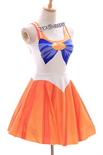 Kawaii-Story SK DE 01 Tallas S, M Sailor Moon Venus Naranja Vestido Dress Cosplay Manga Japón Anime