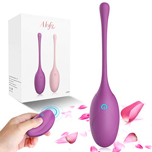 Kegel Bolas Chinas para Mujer AL'OFA Impermeable Silicona de alta calidad 10 Velocidades Ejercicio Kegel Control de vejiga Músculo pélvico Fortalecimiento control a distancia (Púrpura)