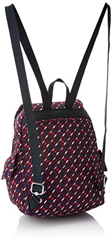 Kipling City Pack S, Mochila para Mujer, Varios Colores (Red Tile Print), 27x33.5x19 cm