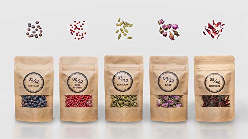 Kit De Gin Botánicos - 5 Gin Tónic Especias Naturales (78g) - Perfecto Como Regalo Y En El Cóctel