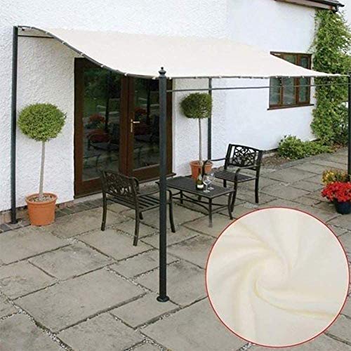 KONFA Sun Shade Sail 3M X 3M Rectangle Grey, Waterproof Awning 95% UV Block Sunscreen Canopy for Outdoor Patio Garden Lawn Pergola Decking (Includes No Pipes and Brack,Beige,300 * 300cm