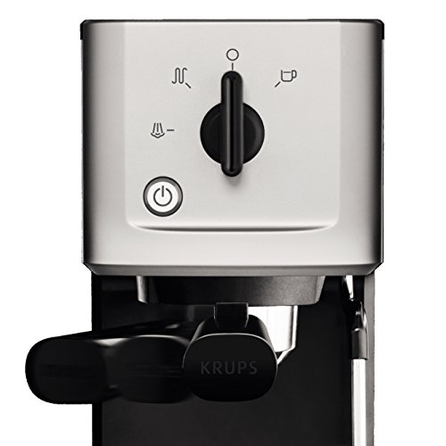 Krups Espresso Intenso Calvi Meca XP344010 - Cafetera compacta de 15 bares de presión y sistema electrónico de regulación térmica, boquilla de vapor para un capuchino óptimo y ajuste personalizable