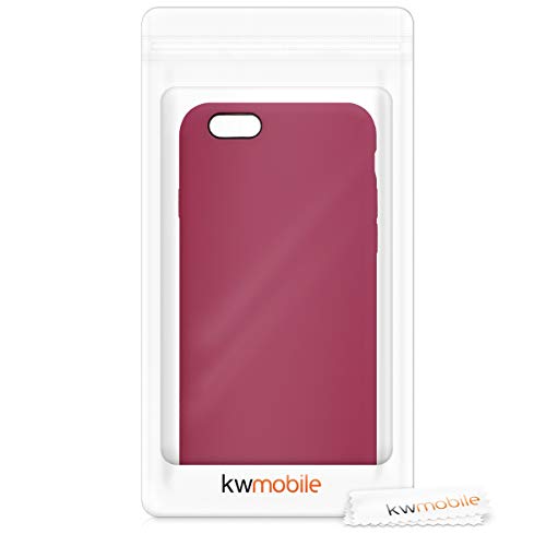 kwmobile Funda Compatible con Apple iPhone 6 / 6S - Carcasa de TPU para móvil - Cover Trasero en Fucsia/Rojo