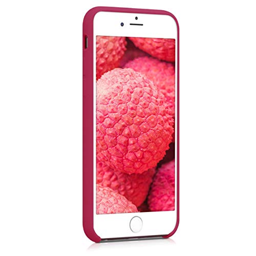 kwmobile Funda Compatible con Apple iPhone 6 / 6S - Carcasa de TPU para móvil - Cover Trasero en Fucsia/Rojo