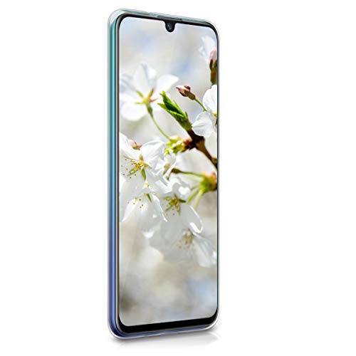 kwmobile Funda Compatible con Huawei P Smart (2019) - Carcasa de TPU y Flor Azteca en Blanco/Transparente