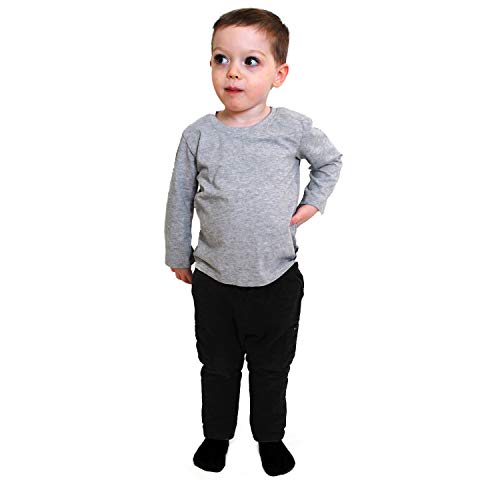 LA Active Tobillera Calcetines Antideslizantes - 6 Pares - para Bebé Niños Niñas Infantil Recién Nacido (Negro, 12-36 Meses)