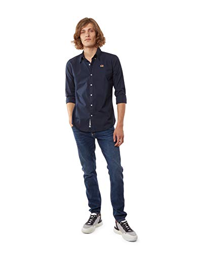 La Martina Leon Camisa Casual, Azul (Navy 07017), Small para Hombre