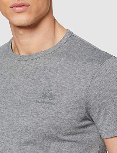 La Martina Marc Camiseta, Gris (Medium Heather Grey 01002), Hombre