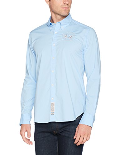 La Martina RAF Camisa Casual, Azul (Blue Bell 07003), Small para Hombre