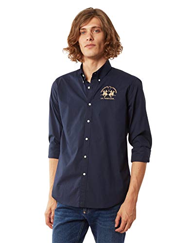 La Martina RAF Camisa Casual, Azul (Navy 07017), X-Large para Hombre