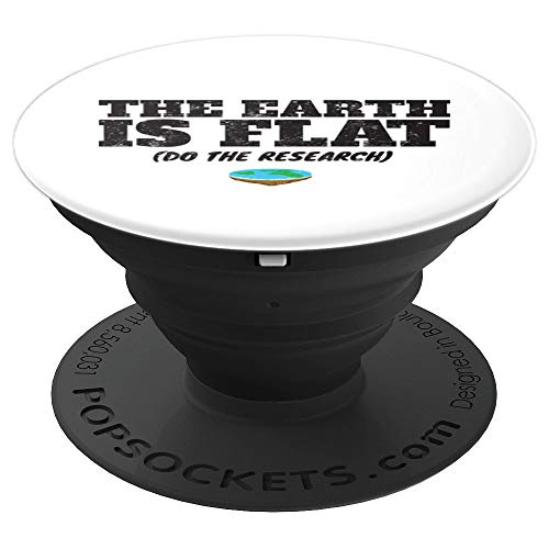 La Tierra es plana La conspiración de investigación divertid PopSockets Agarre y Soporte para Teléfonos y Tabletas