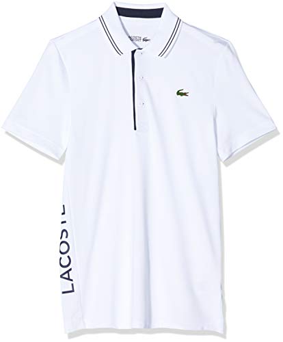 Lacoste Sport DH6843 Polo, Blanco (Blanc/Marine-Marine), X-Small (Talla del Fabricante: 2) para Hombre