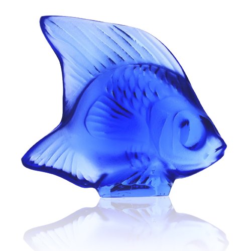 Lalique Fish-Sapphire Cristal