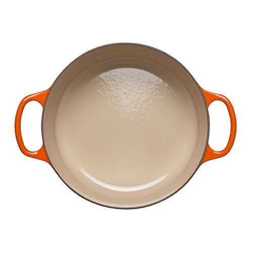 Le Creuset Evolution Cocotte con Tapa, Redonda, Todas Las Fuentes de Calor Incl. inducción, 8,4 l, Hierro Fundido, Naranja(Volcánico), 30 cm