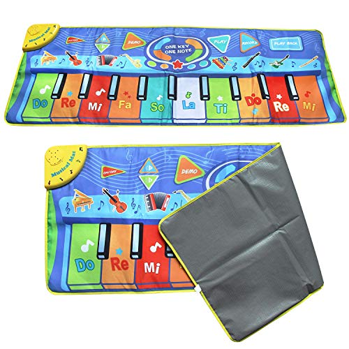 LEADSTAR Alfombra para Piano, Alfombra para Teclado, música para Teclado, Alfombra electrónica portátil para el Baile, 9 Teclas, Regalos para niños