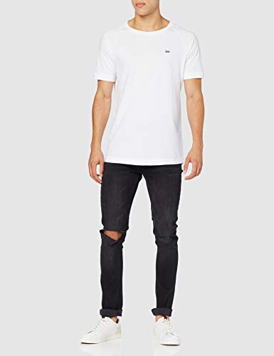 Lee Trend Fit Tee, Camiseta para Hombre, Blanco (Bright White Lj), Small