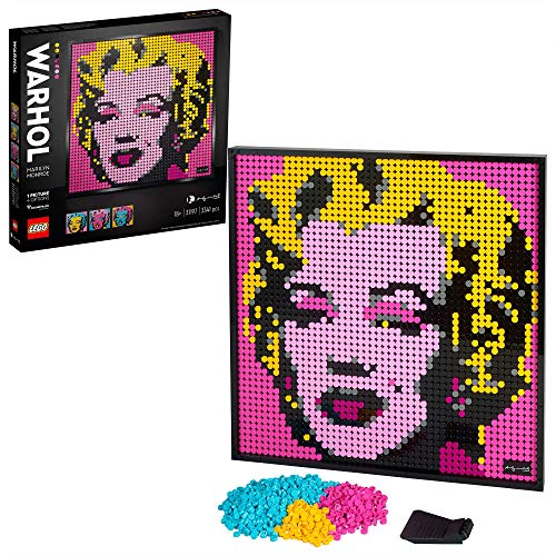 LEGO- Art Póster de Coleccionistas Marylin Monroe by Andy Warhol Decoración de Pared, Set de Construcción para Adultos (31197)