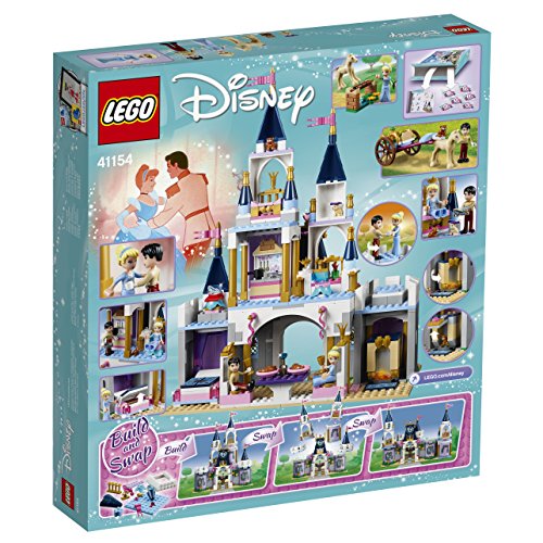 LEGO Princesas Disney - Castillo de Ensueño de Cenicienta, Juguete Creativo con Mini Muñecas y Figura de Caballo para Recrear las Escenas de la Película (41154)