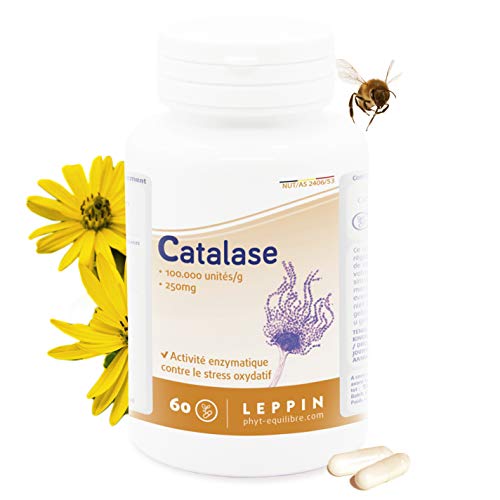 LEPPIN ☘️ Catalasa 60 Cápsulas VEGAN | Enzymes contra el stress oxydant | Suplemento naturales