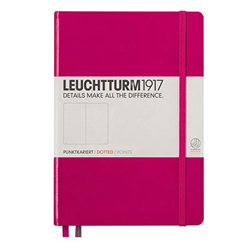 LEUCHTTURM1917 344809 Libreta de notas Medium (A5) tapas duras, 251 páginas numeradas, baya, puntos