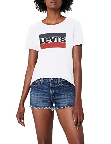 Levi's The Perfect Tee, Camiseta, Mujer, Blanco (White 297), M