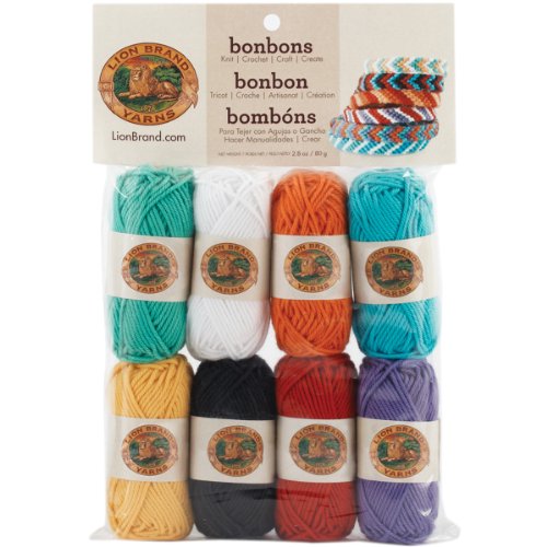 Lion Brand Yarn Company 1 Pieza Bonbons, Playa, Multicolor
