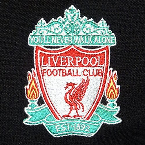 Liverpool FC - Polo oficial para hombre - Con el escudo del club - Negro - Large