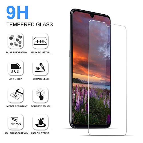 Lixuve 3 Unidades Cristal Templado Xiaomi Mi 9 Protector Pantalla, Vidrio Templado con [Alta Definición] [Sin Burbujas] [Anti-Huella] [Anti-Arañazos]