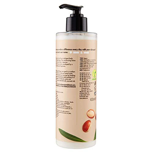 Love Beauty and Planet - Loción corporal manteca de karité y sándalo Shea Velvet - 400 ml