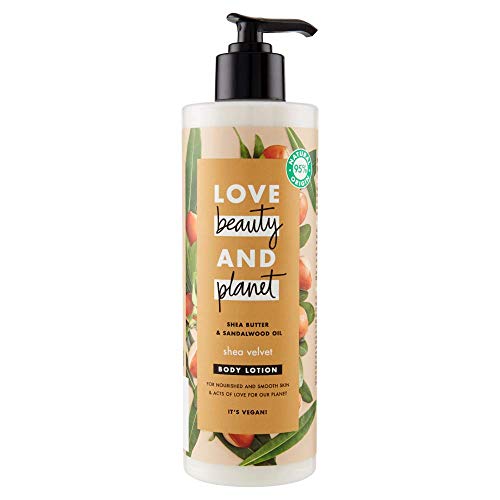 Love Beauty and Planet - Loción corporal manteca de karité y sándalo Shea Velvet - 400 ml