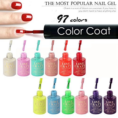 LoveCrazy 4pcs Kit De Colores 65-68 Esmaltes en Gel Manicura Francesa Uñas de Gel Esmalte Semipermanente Color Gel UV LED Manicura Arte