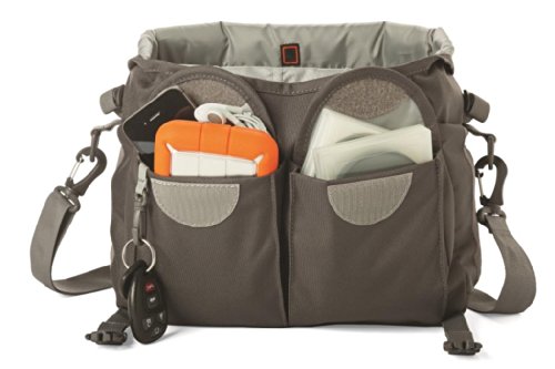 Lowepro Nova Sport 17L AW - Bolsa Bandolera para cámaras réflex (con Compartimentos para Accesorios), Gris