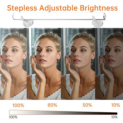 Luces de Espejo Maquillaje, LED Lámpara de Espejo Ketom 6W Blanca Fría 6500K Lámparas para Espejo Carga USB Luces Espejo Regulable Lámpara LED de Espejo para Iluminación de Espejo de Baño o Tocador