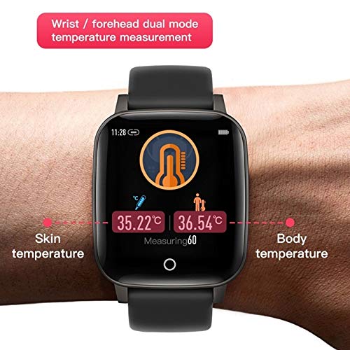 LYD® Medición Inteligente Reloj de los Deportes de Temperatura T1 Cuerpo, Pantalla de 1.3 Pulgadas, IP67 a Prueba de Agua, Temperatura del Soporte automático y Control de Las pulsaciones/Monitore