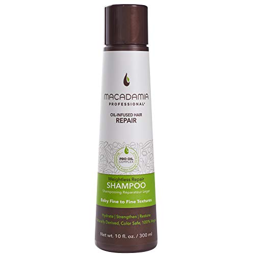 Macadamia Weightless Moisture Mujeres Profesional Champú 300 ml - Champues (Mujeres, Profesional, Champú, Cabello fino, 300 ml, Protección del color, Hidratante, Fortalecimiento)