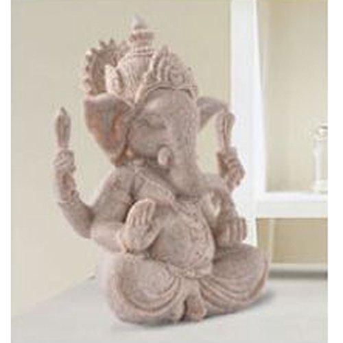 MagiDeal Estatua de Arenisca Ganesha Estatuilla Escultura de Buda Elefante Hecha a Mano