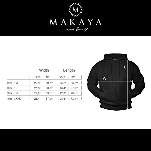 MAKAYA Sudadera Motero Negra con Capucha - Custom Choppers - L